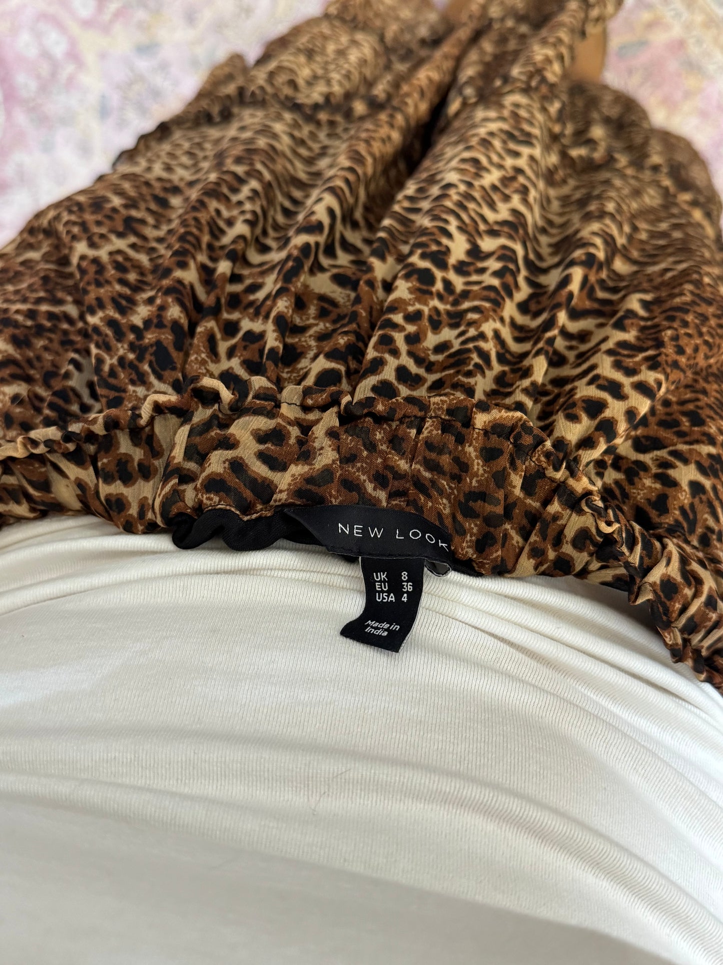 Newlook leoaprd print maxi skirt