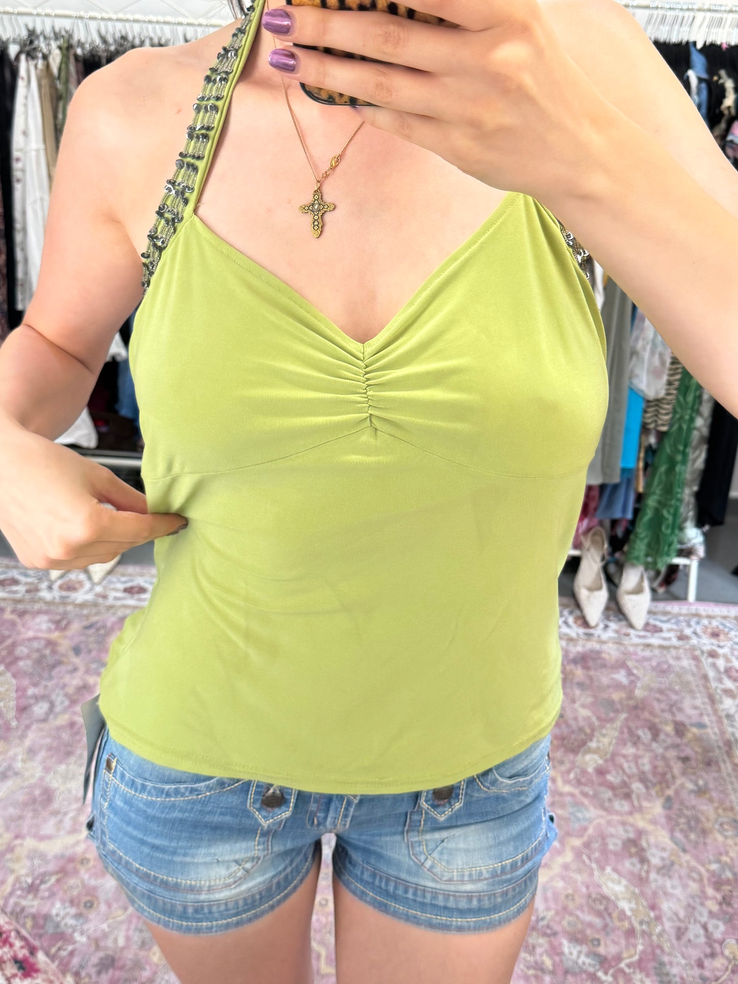 Vintage 00’s embellished halter top ( side 10-14 )