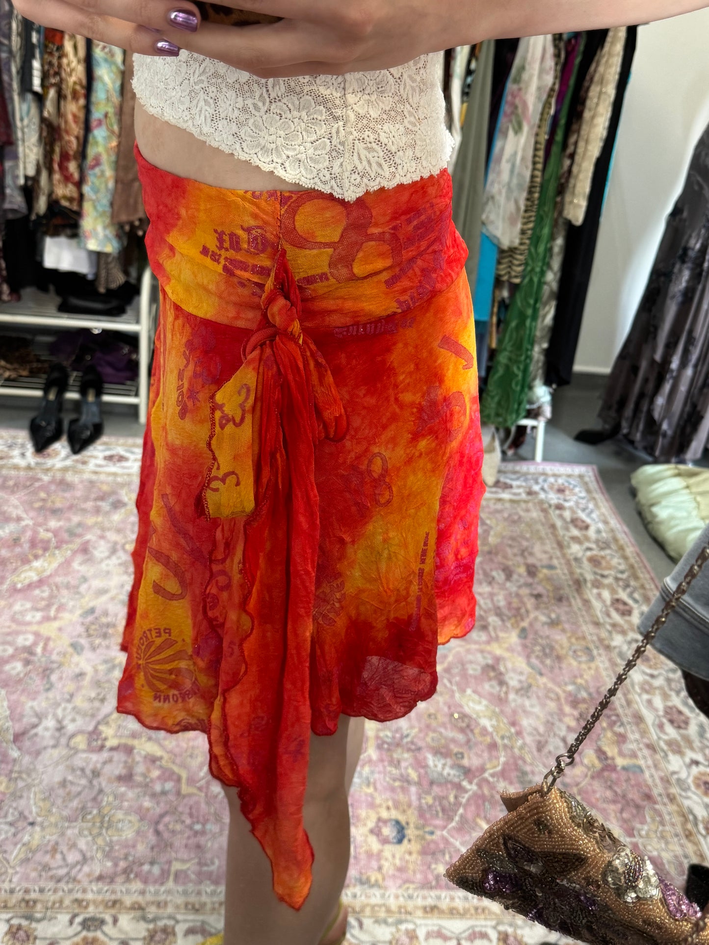 Vintage 00’s ombre embellished mini skirt