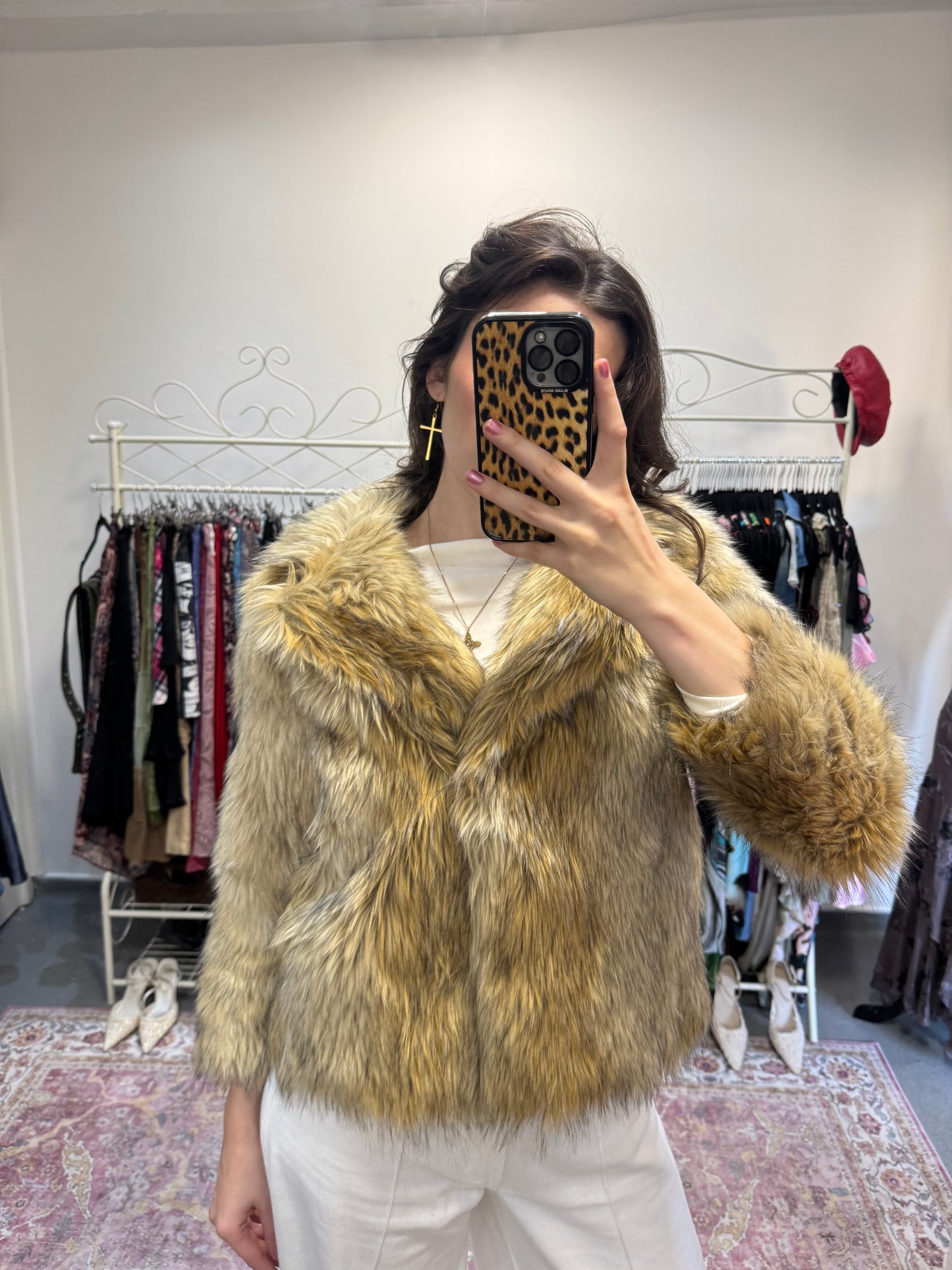Vintage 00’s topshop fur coat