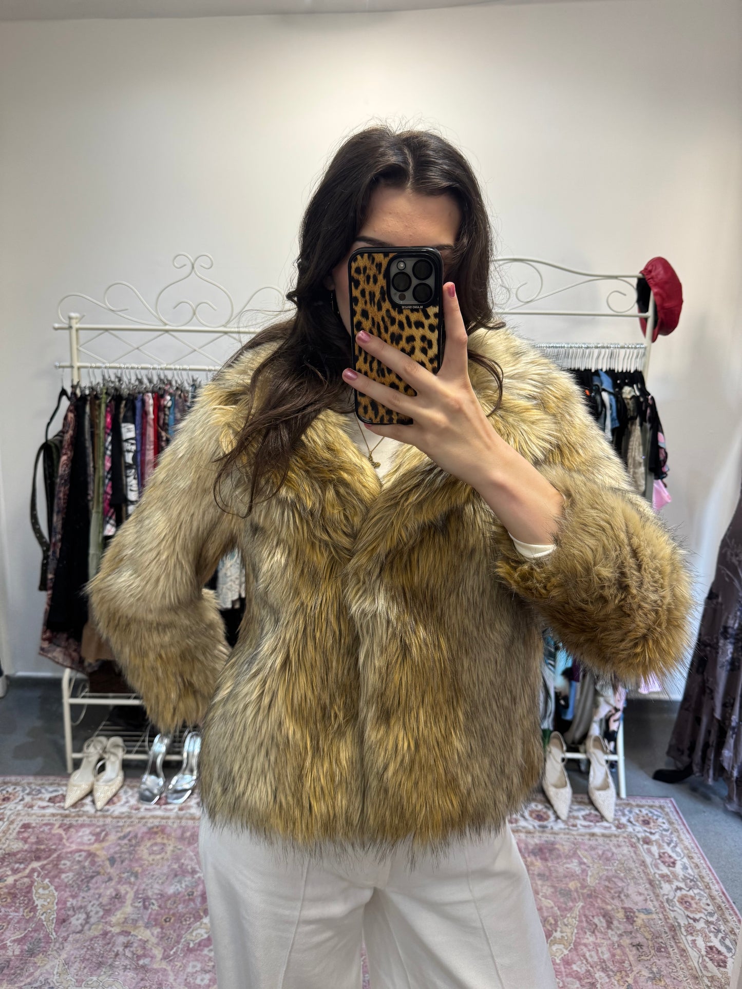 Vintage 00’s topshop fur coat