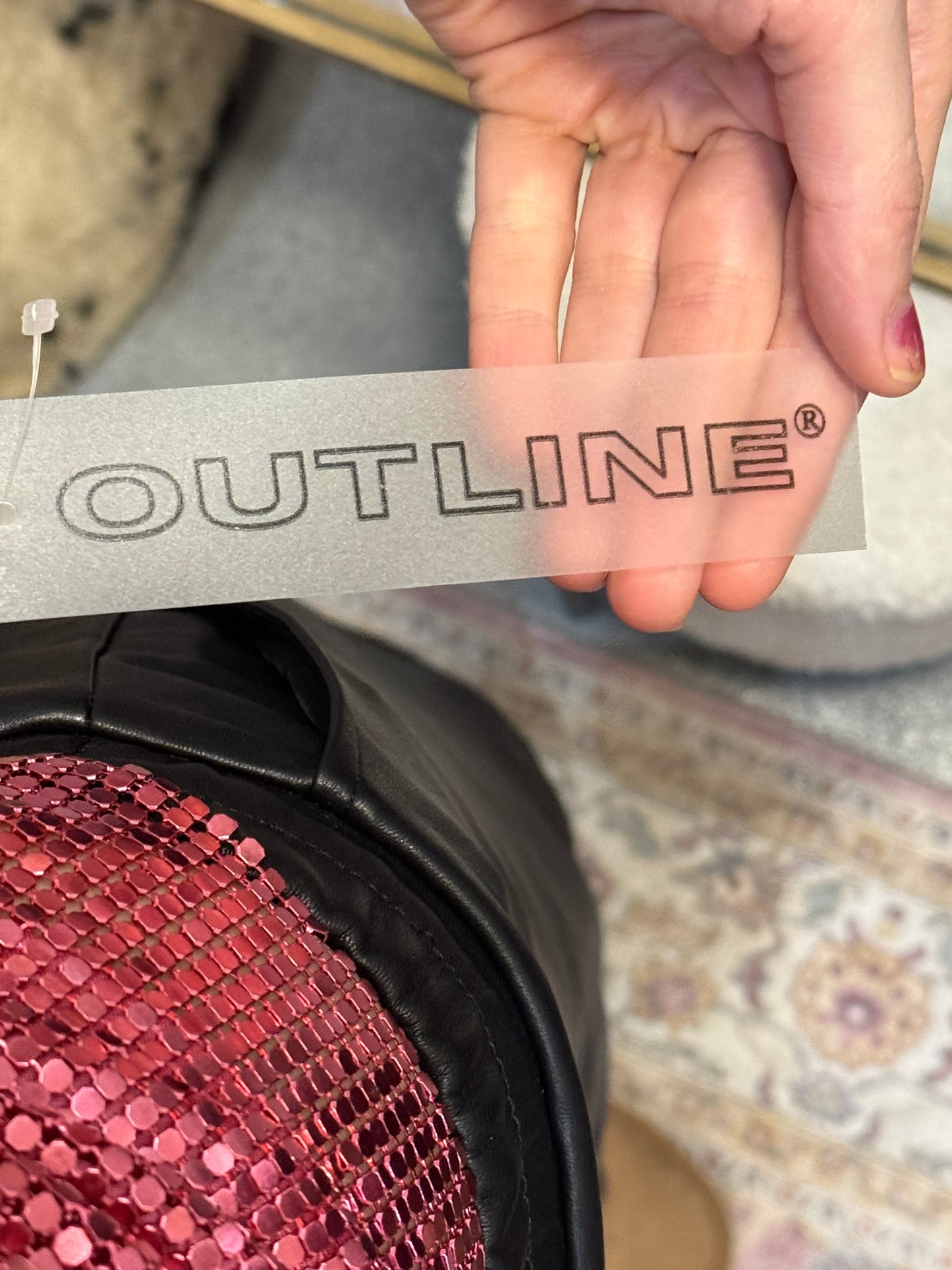 Vintage 00’s OUTLINE sequin laces back halter top