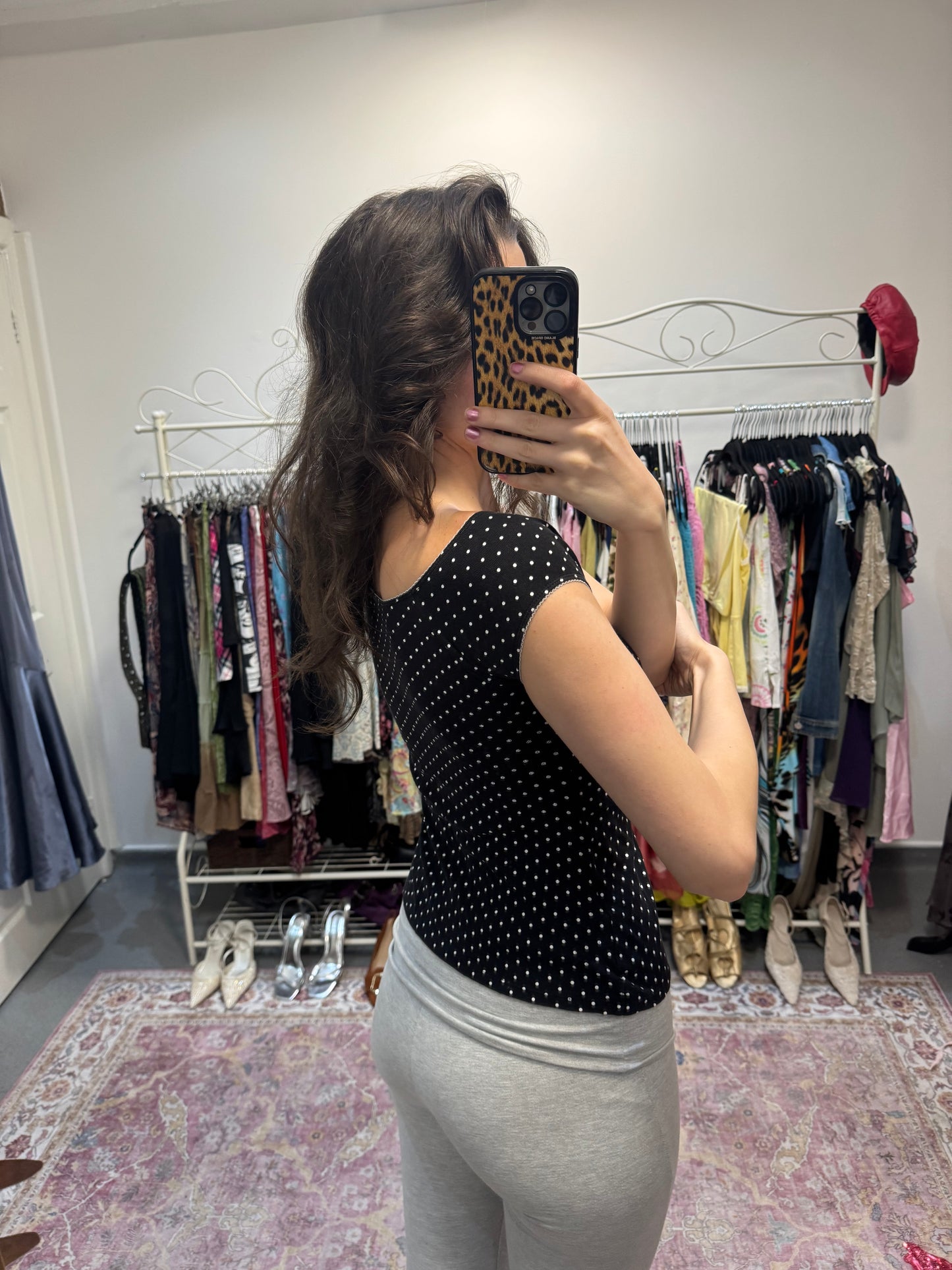 Vintage hell bunny polka dot top