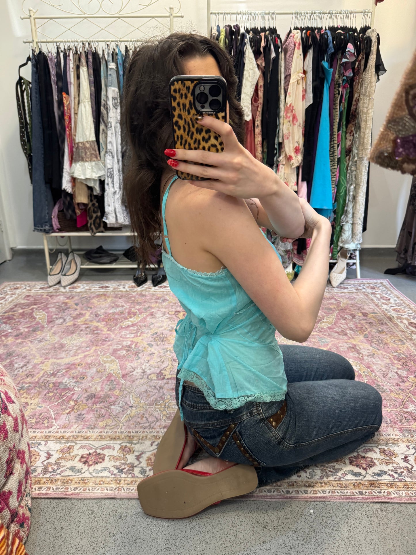 Vintage 00’s blue laced cami