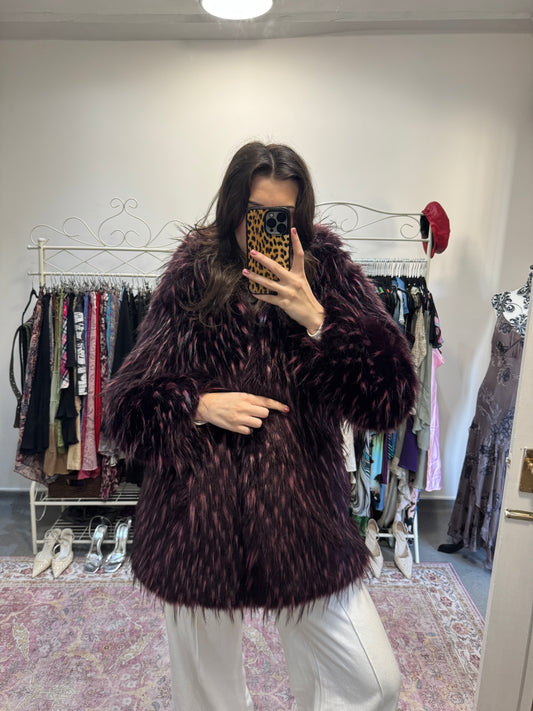 Vintage Karen Millen fur coat ( uk 12 )