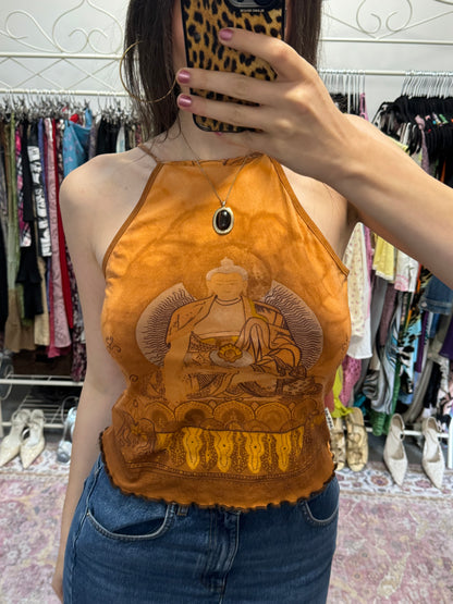 Vintage Samoa Buddha graphic top