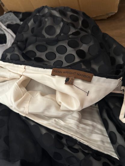 Vintage polka dot midi skirt