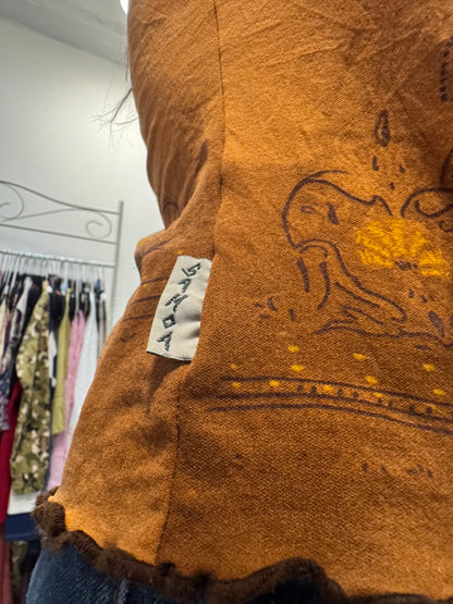 Vintage Samoa Buddha graphic top