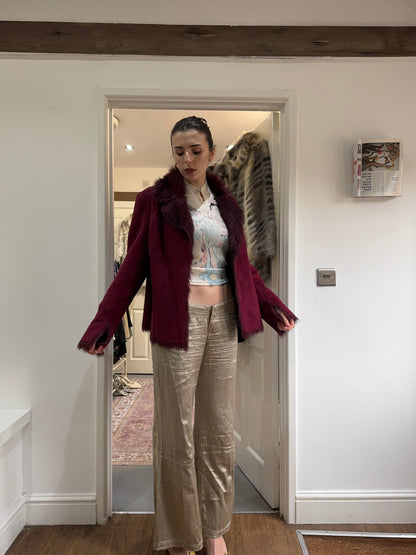 Vintage 00’s burgundy coat
