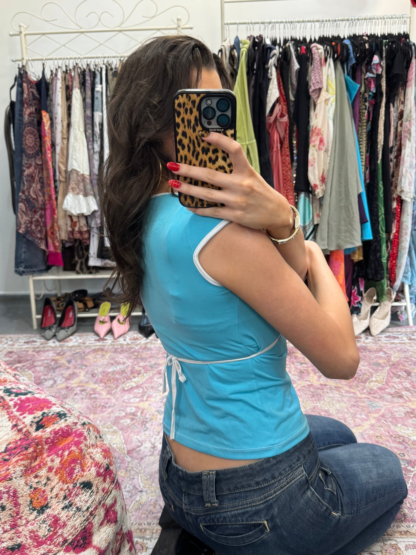 Vintage 00’s laced tie back top