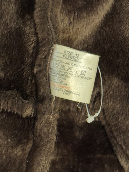 Vintage papaya faux fur coat