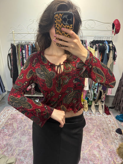 Vintage 00’s boho paisley top