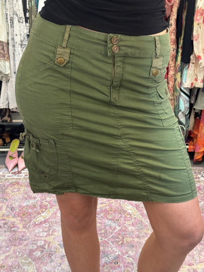 Vintage 00’s utility pocket detailed midi skirt