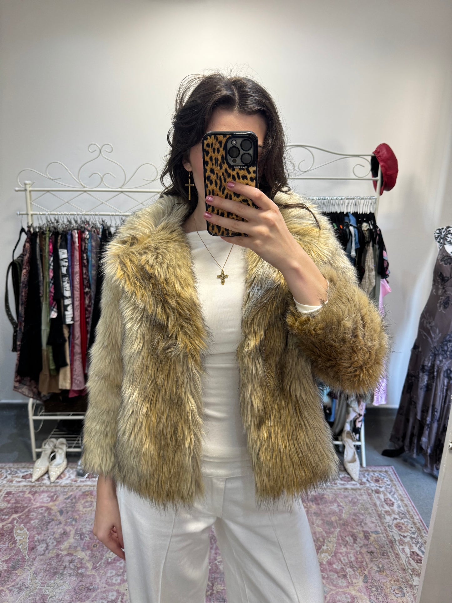 Vintage 00’s topshop fur coat