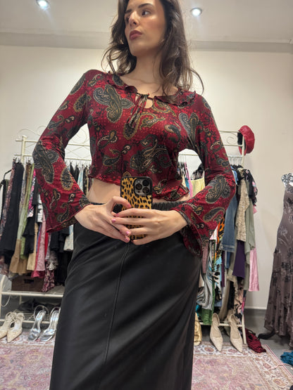 Vintage 00’s boho paisley top