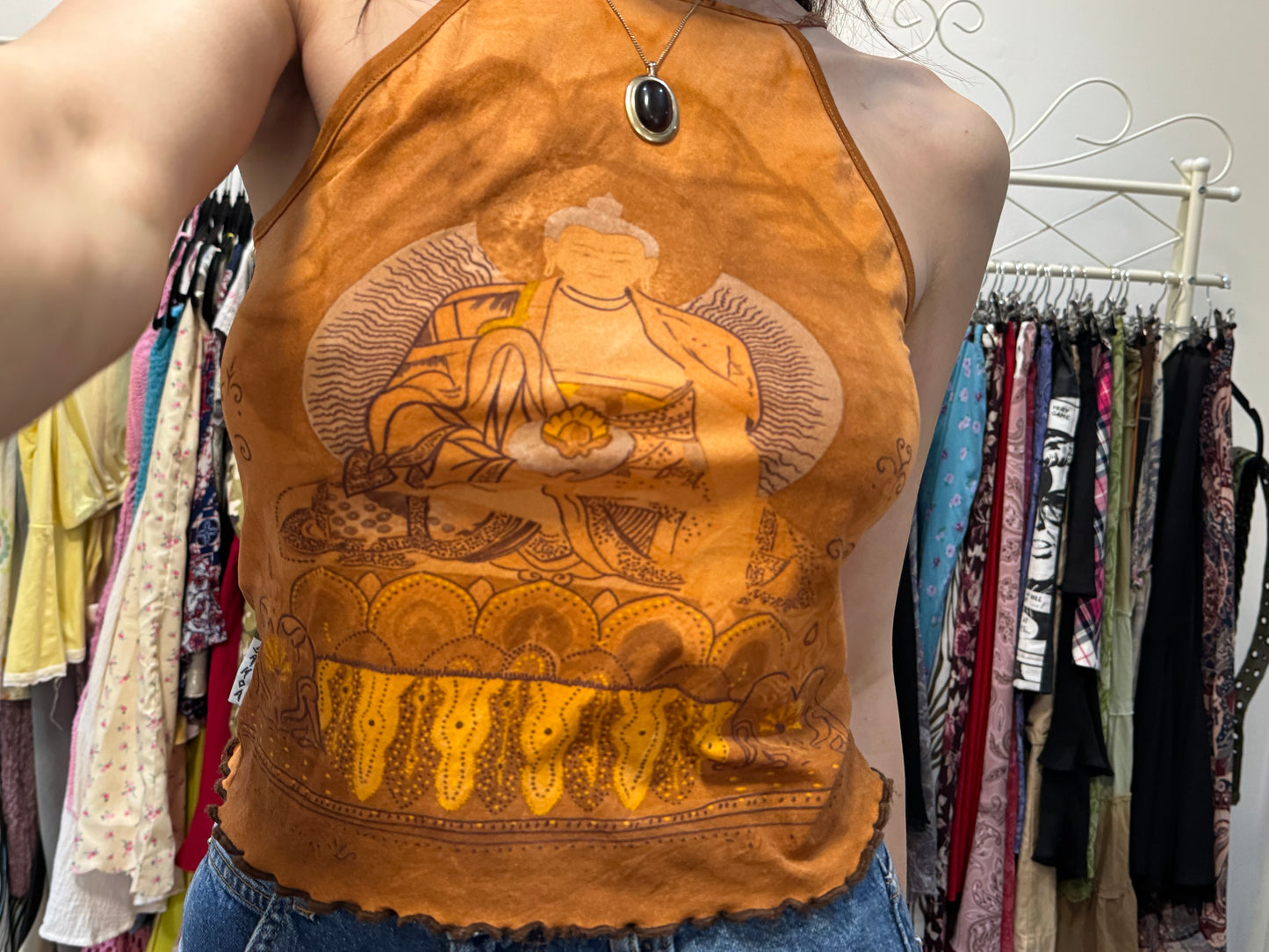 Vintage Samoa Buddha graphic top