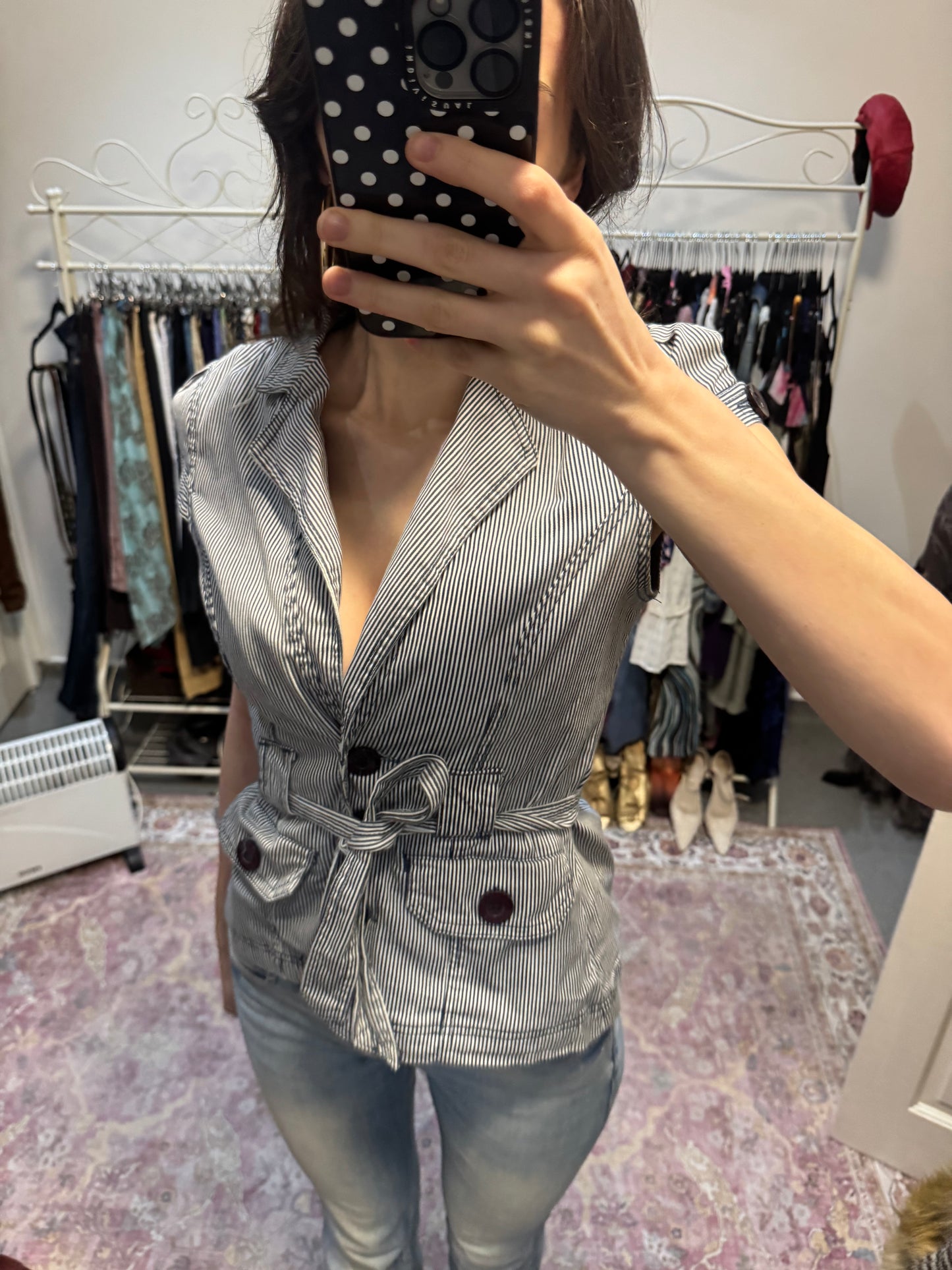 Vintage BAY denim striped top