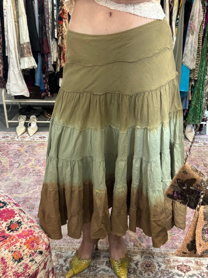 Vintage 00’s ombre pleated maxi skirt