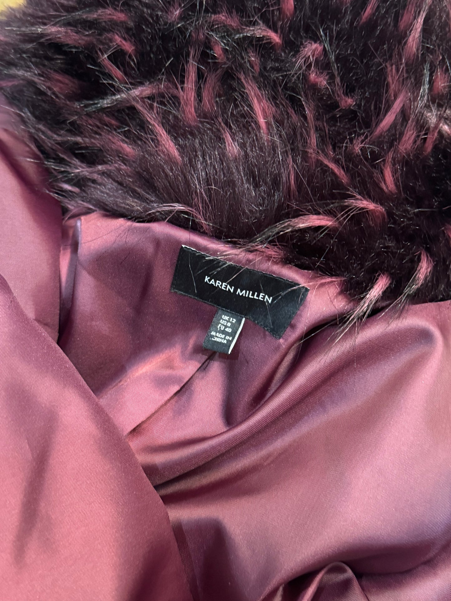 Vintage Karen Millen fur coat ( uk 12 )