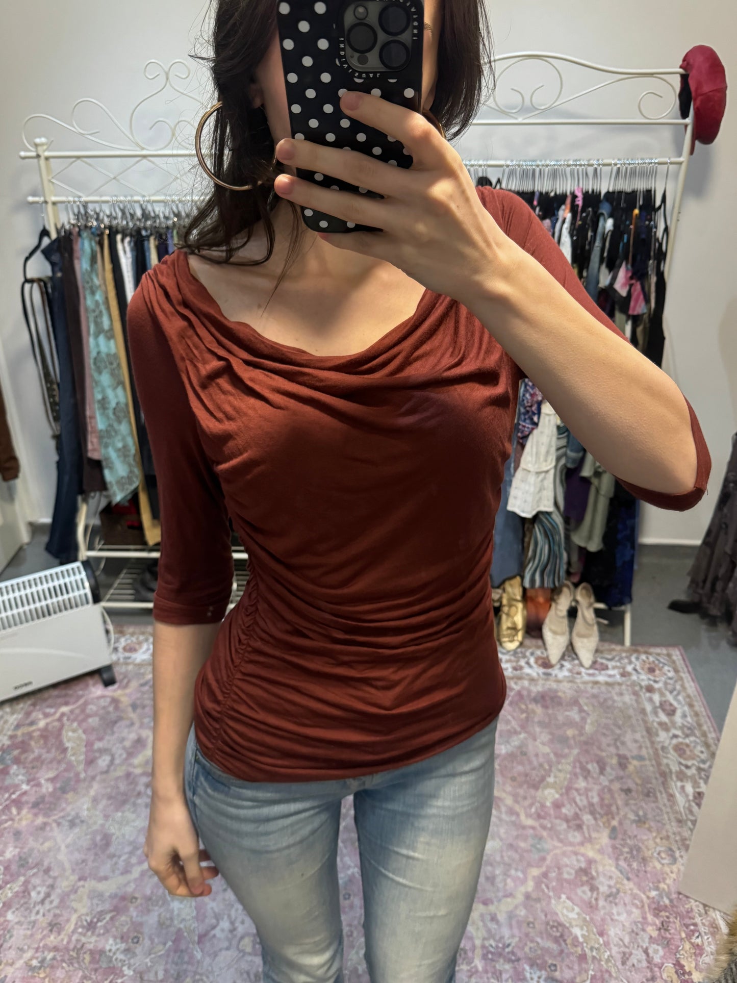 00’s h&m cowl neck top