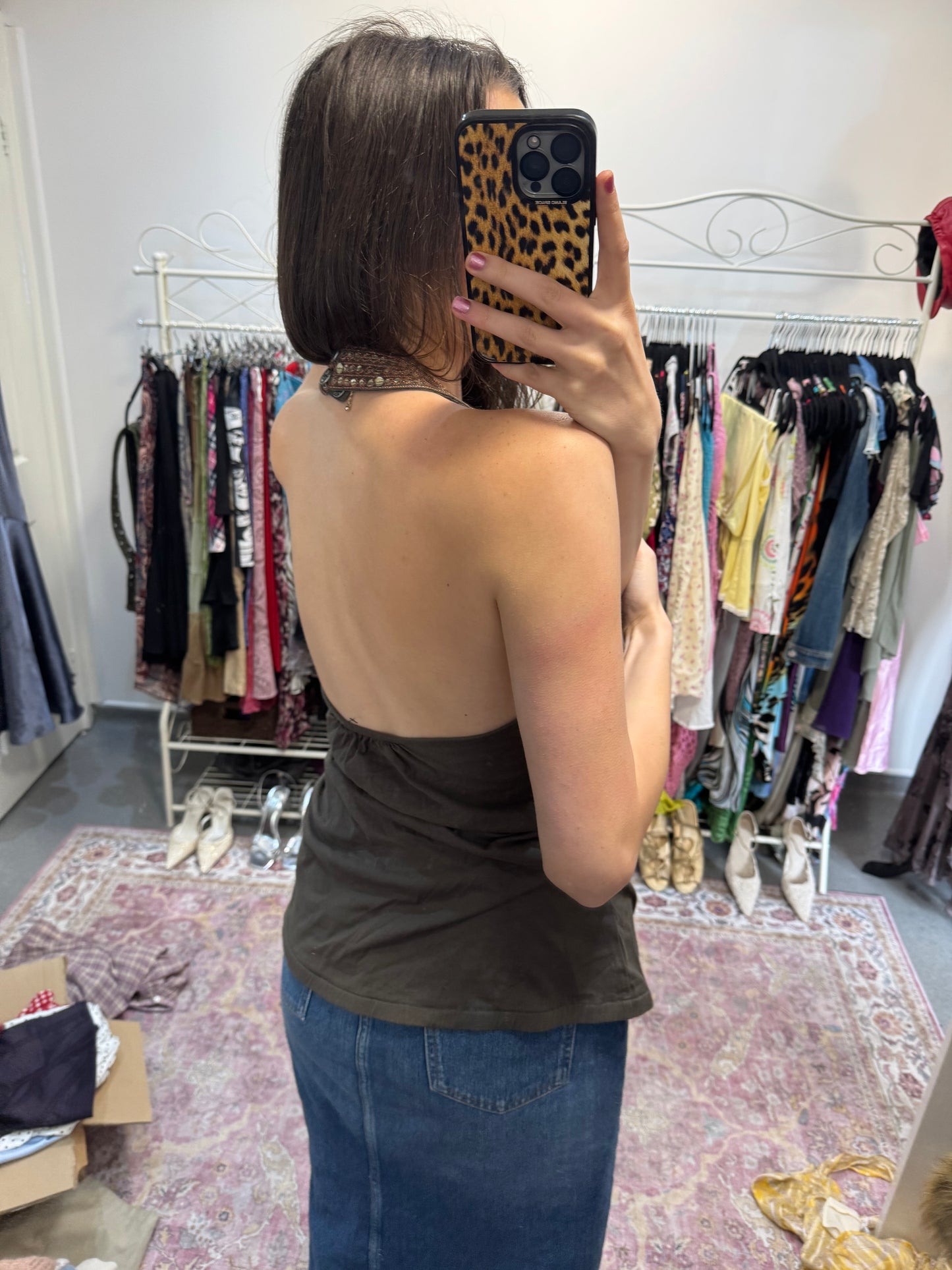 Vintage 00’s sequin embellished halter