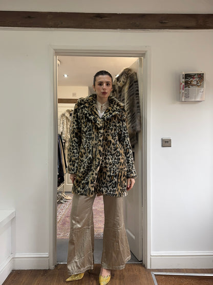 leopard print fur coat