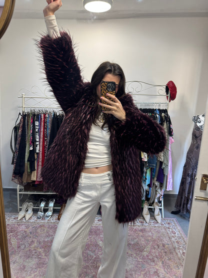 Vintage Karen Millen fur coat ( uk 12 )