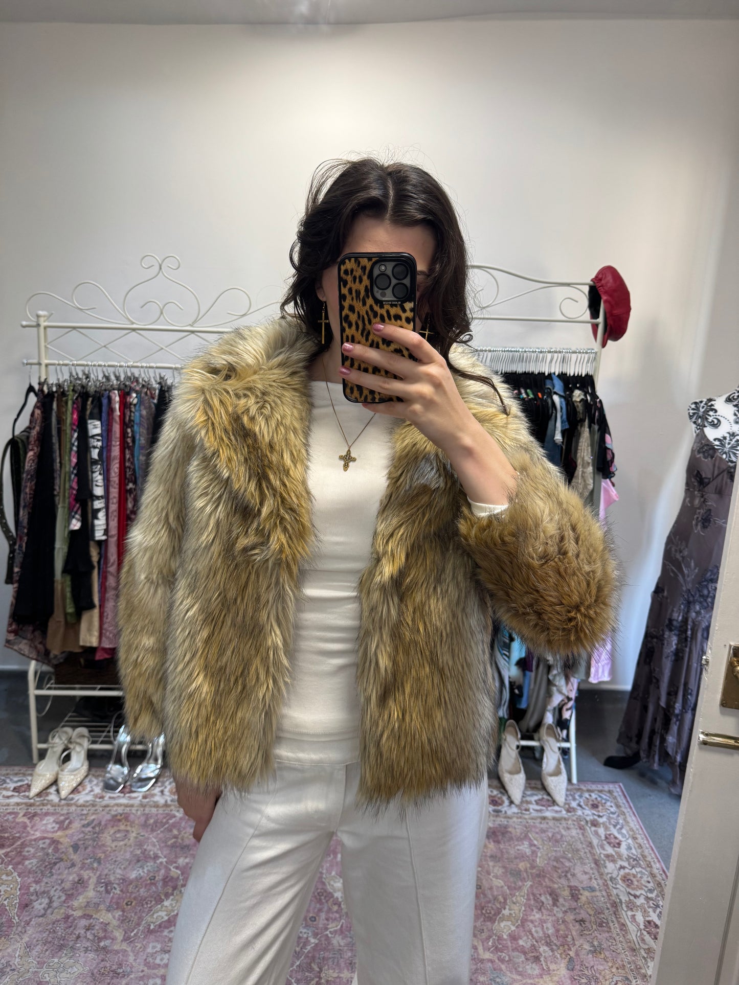 Vintage 00’s topshop fur coat
