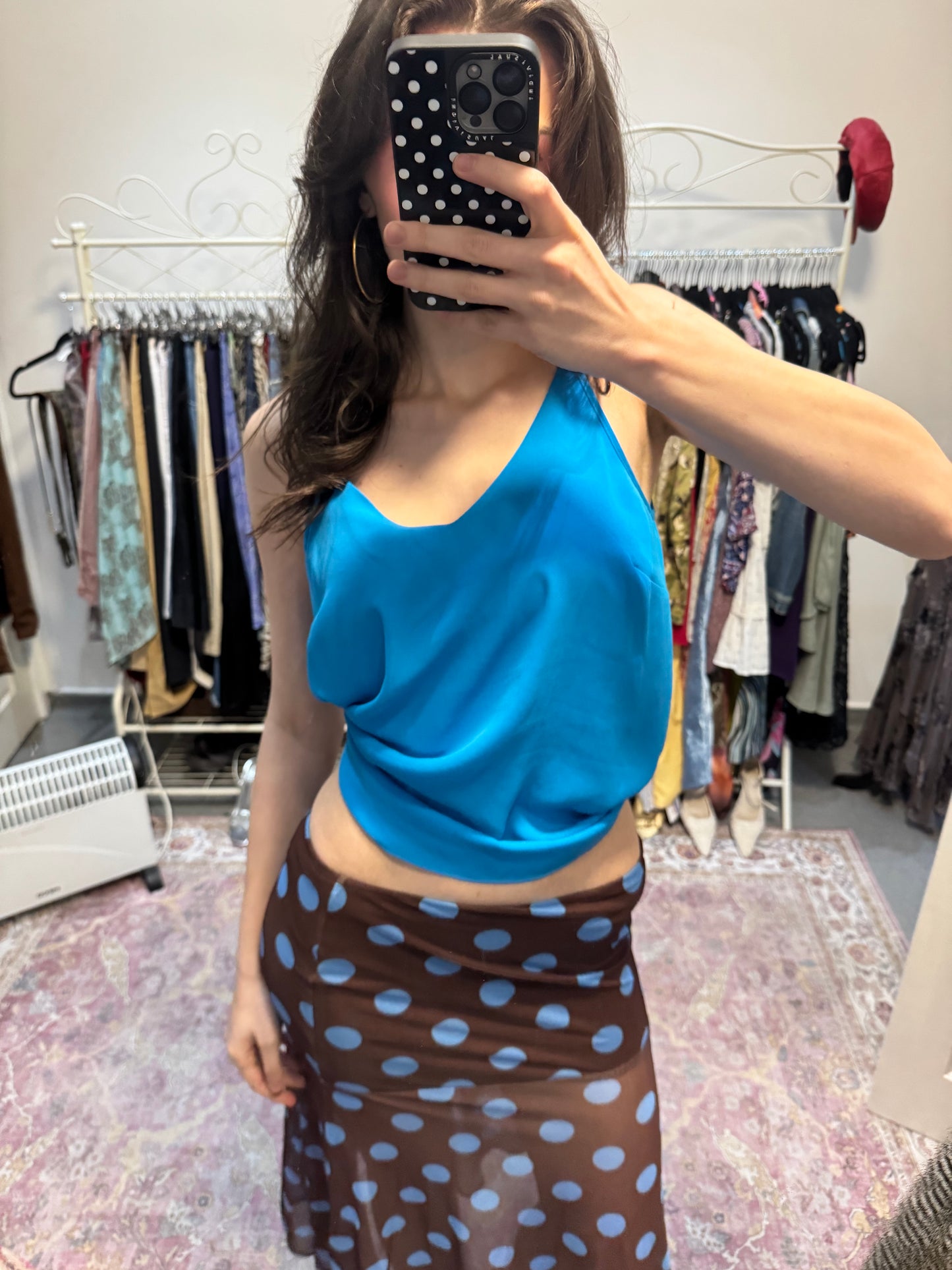 Vintage papaya blue camisole