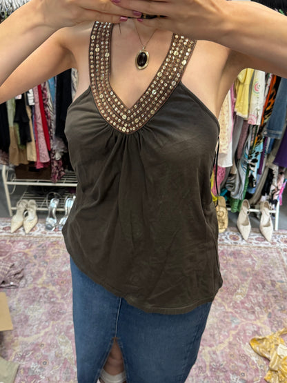 Vintage 00’s sequin embellished halter