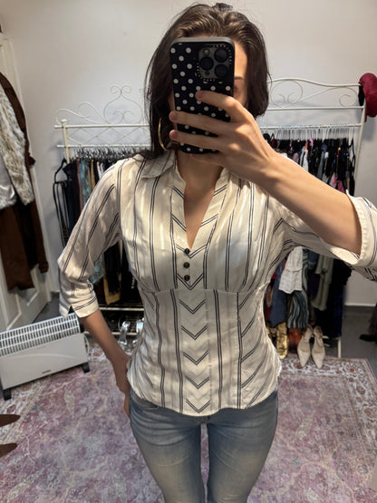 Vintage m&s striped shirt ( size 12-14)