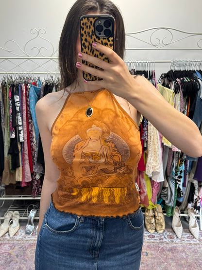 Vintage Samoa Buddha graphic top