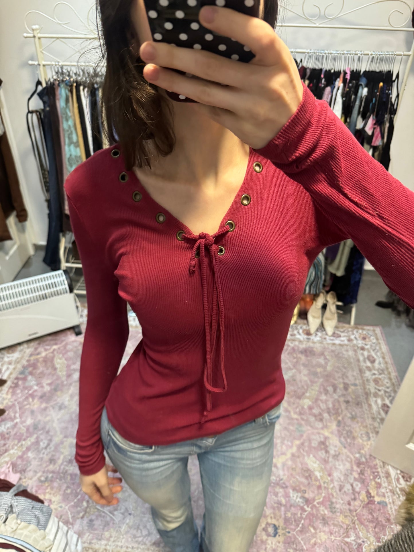 Vintage 00’s tie up Henley