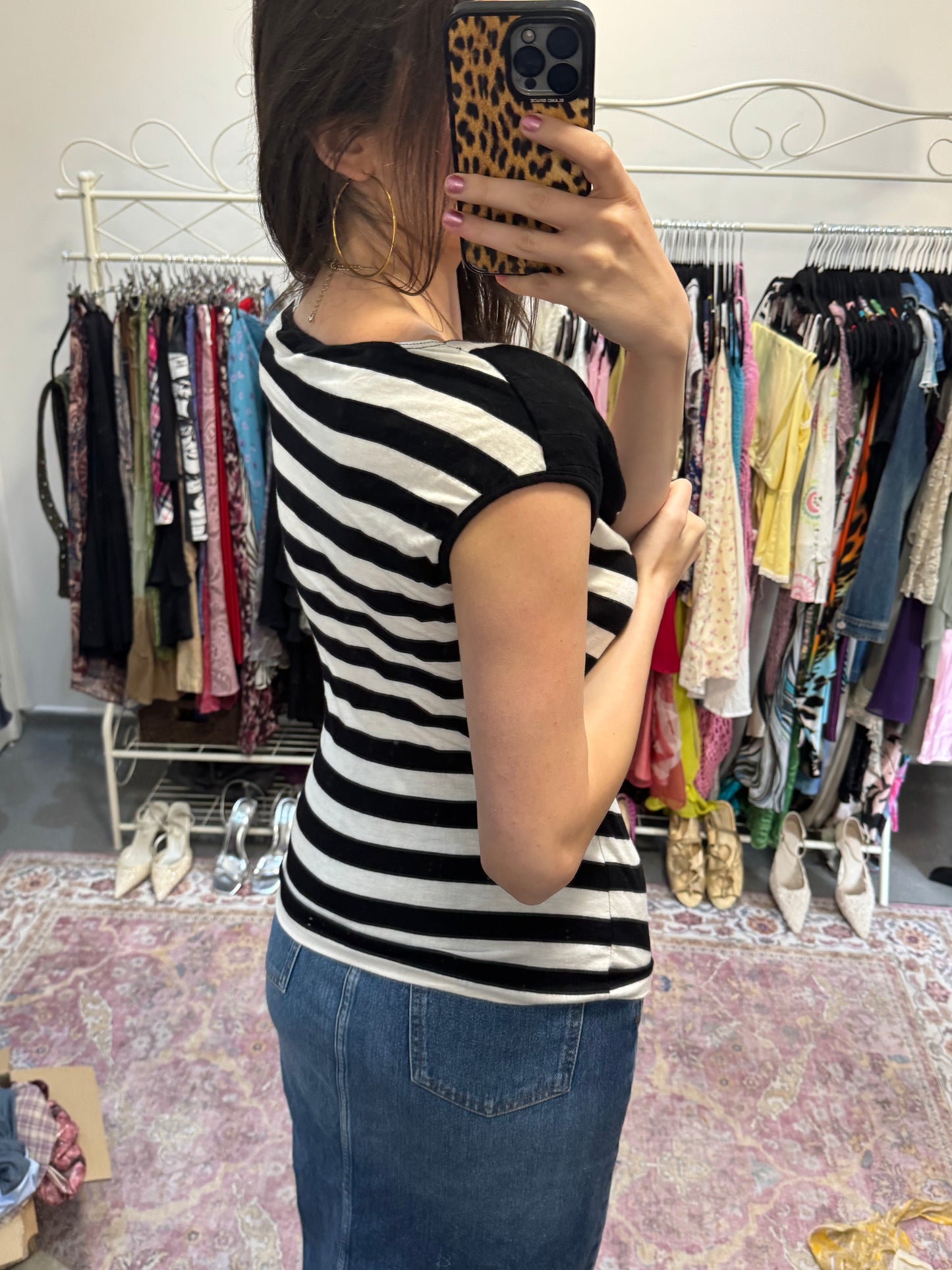 Vintage 00’s stripe 3 way wear top