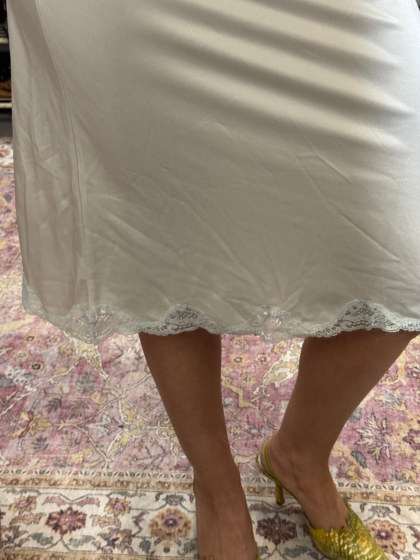 Vintage 90’s lace trim midi skirt