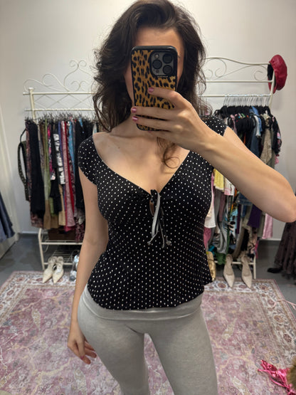Vintage hell bunny polka dot top