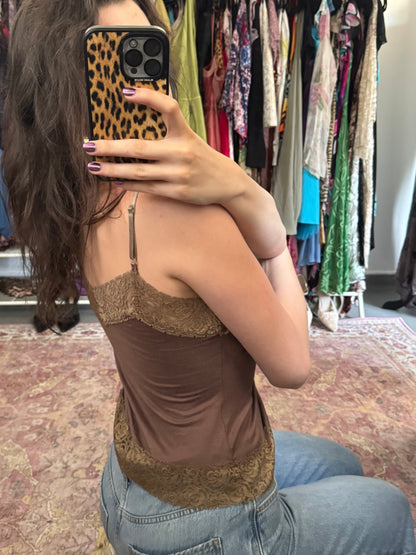 Vintage 00’s laced cinched waist cami