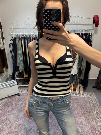 Vintage MNG striped vest top