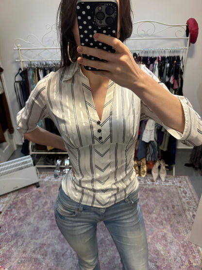 Vintage m&s striped shirt ( size 12-14)