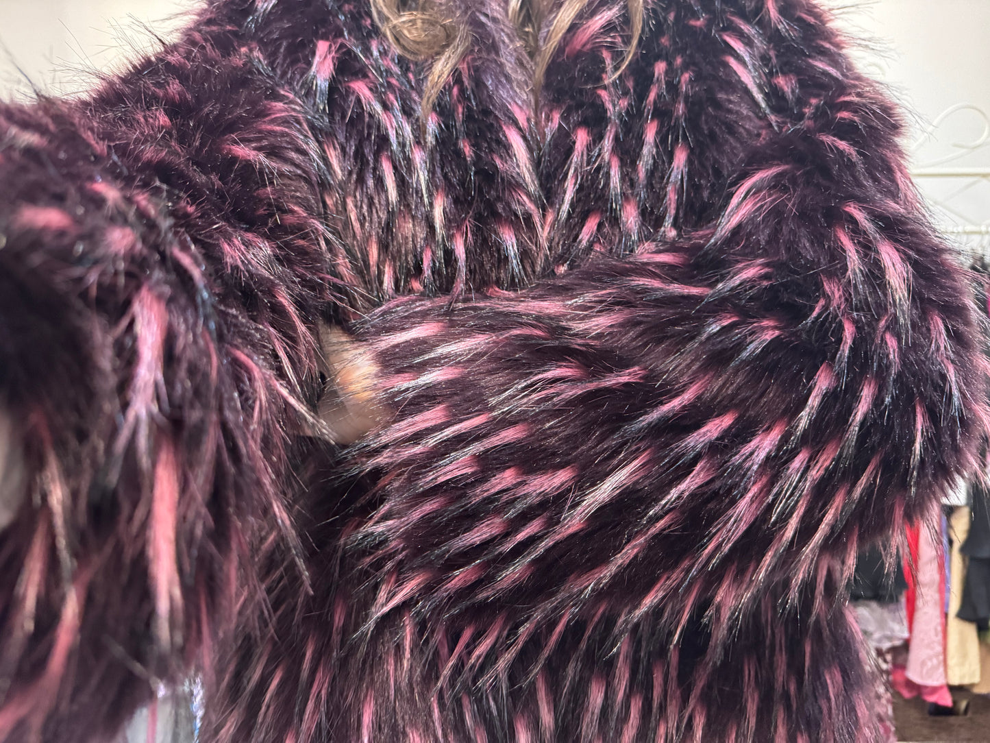 Vintage Karen Millen fur coat ( uk 12 )