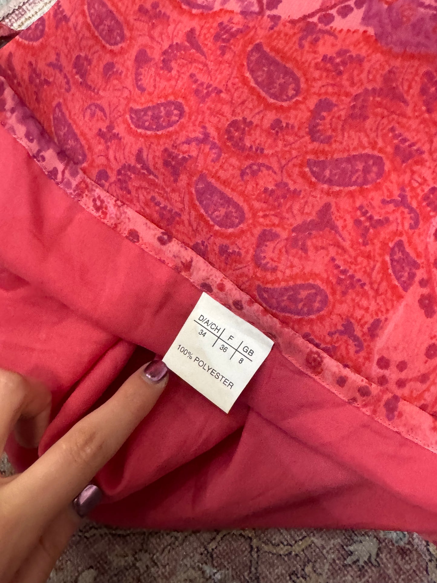 Vintage 00’s paisley fishtail maxi skirt