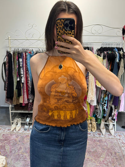 Vintage Samoa Buddha graphic top
