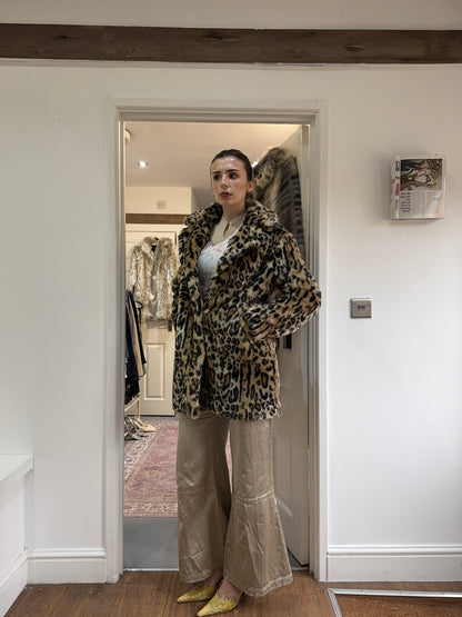 leopard print fur coat