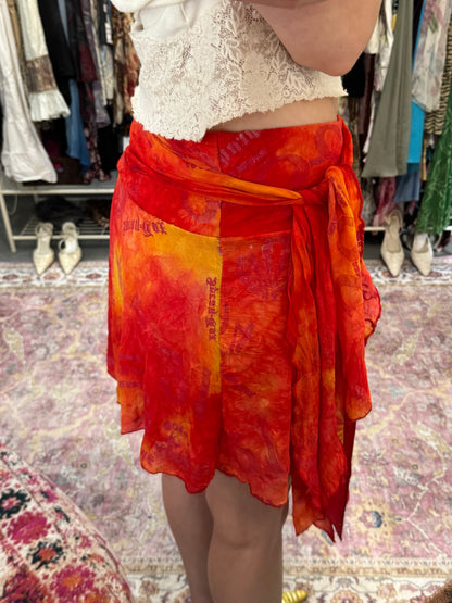 Vintage 00’s ombre embellished mini skirt