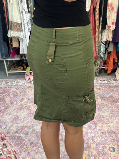 Vintage 00’s utility pocket detailed midi skirt