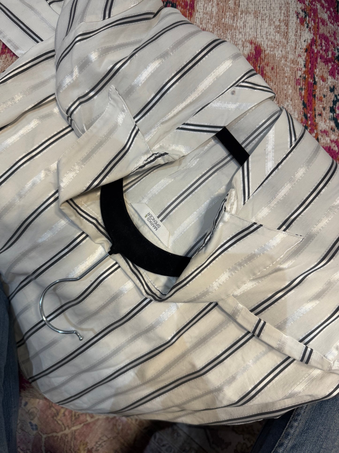 Vintage m&s striped shirt ( size 12-14)