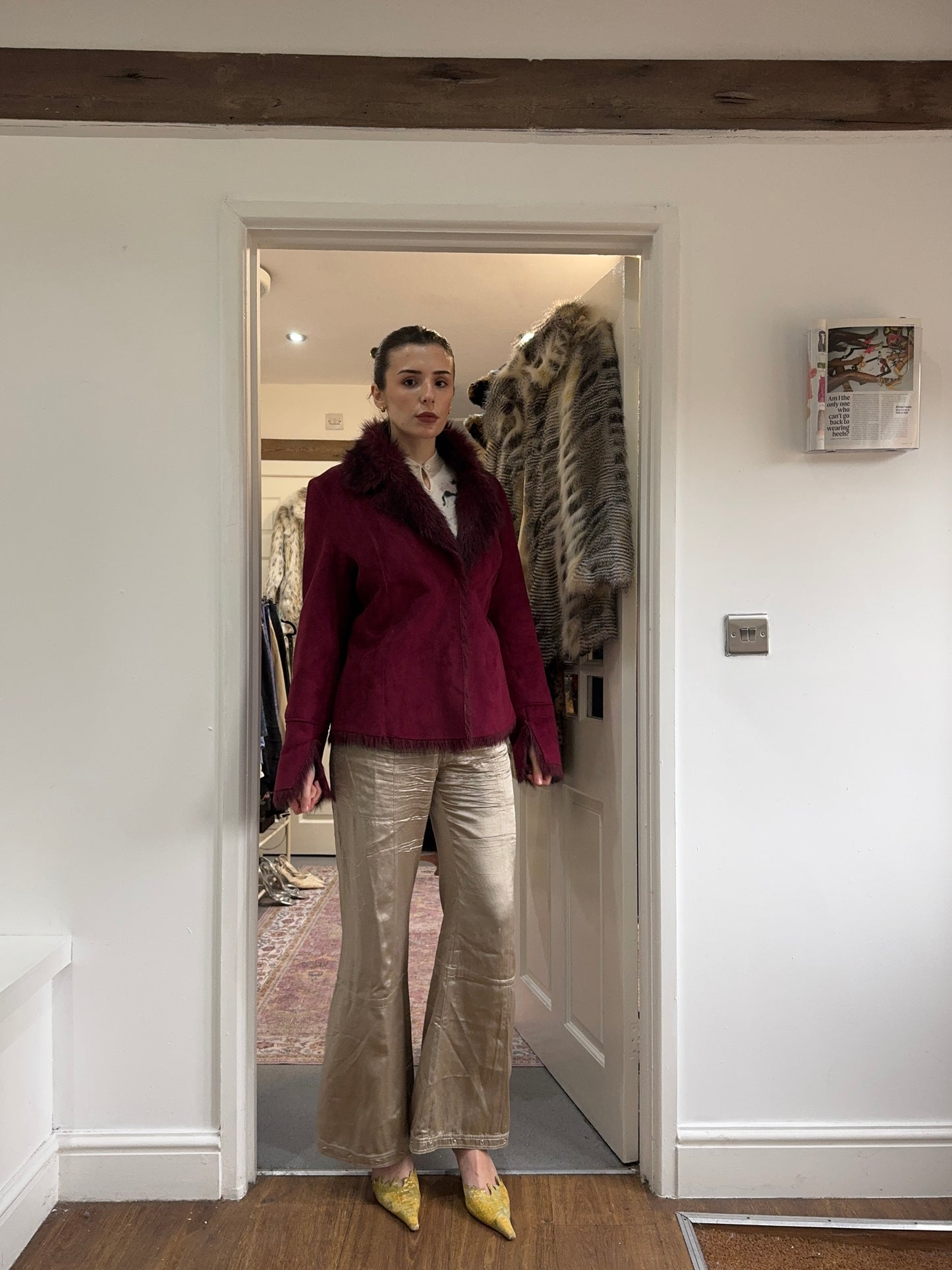 Vintage 00’s burgundy coat