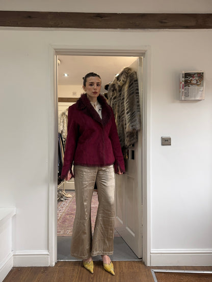 Vintage 00’s burgundy coat