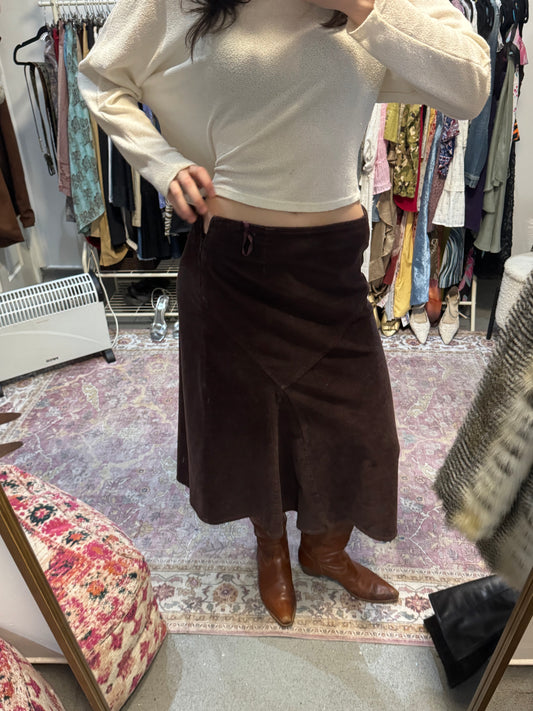 Vintage collection corduroy midi skirt