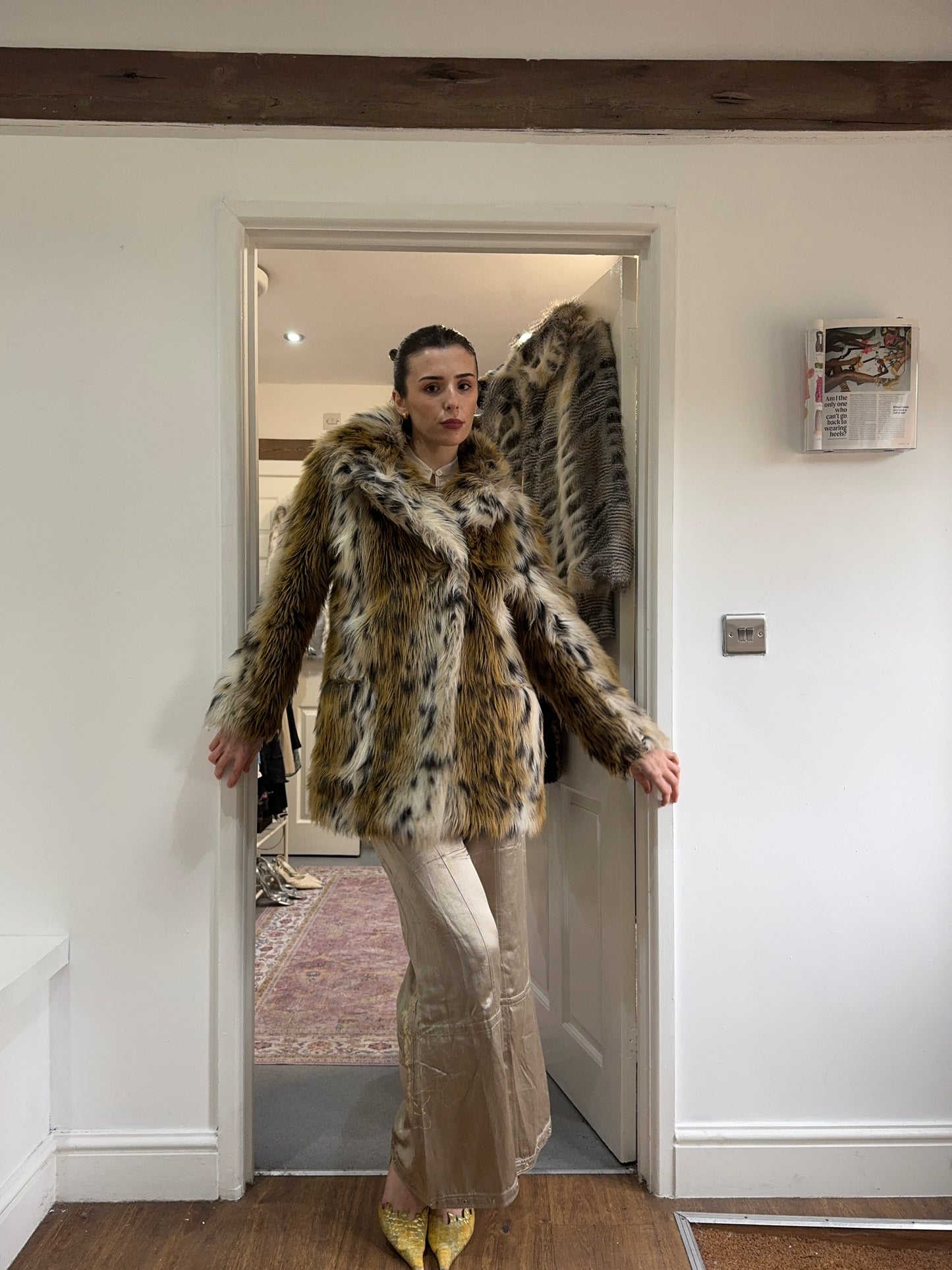 Vintage 00’s Topshop lynx fur coat
